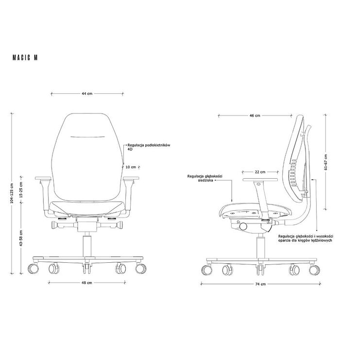 UNIQUE Fotel biurowy Magic M (UN2408-1HB-M)