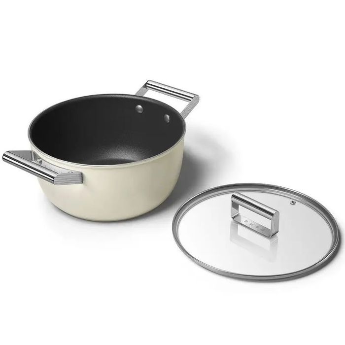 Garnek 24 cm Kremowy Smeg (CKFC2411CRM)