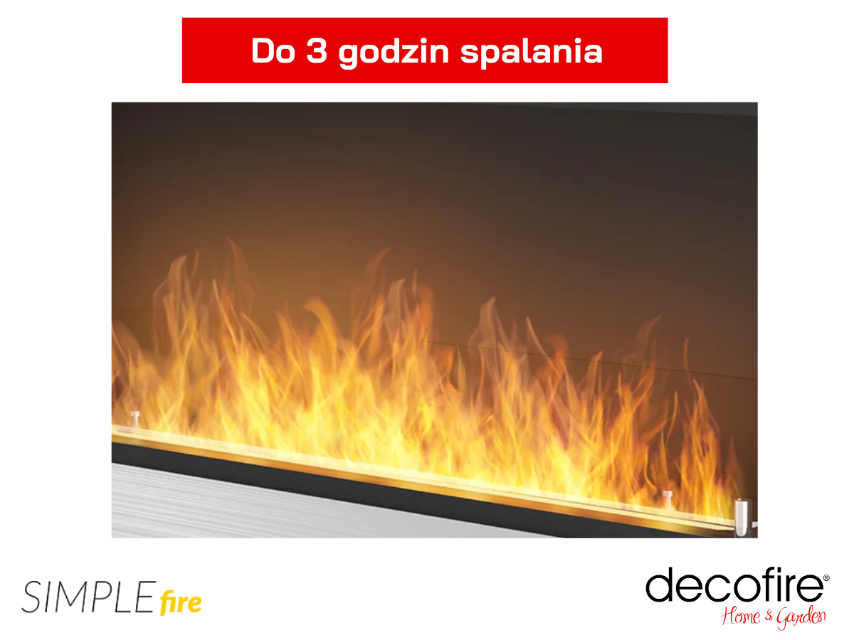 Do 3 godzin nieprzerwanego spalania – ciesz się ogniem bez przerwy