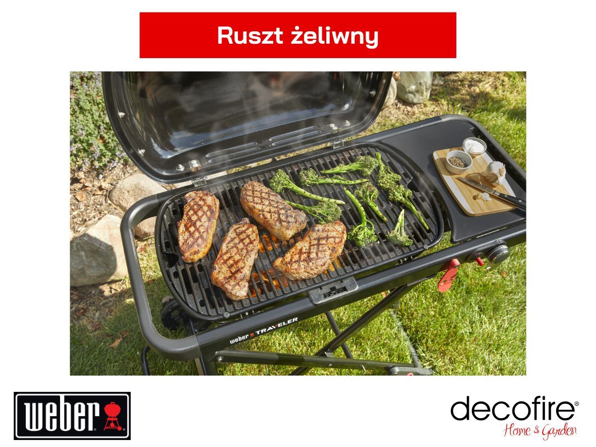 Emaliowany żeliwny ruszt – duża powierzchnia grillowania