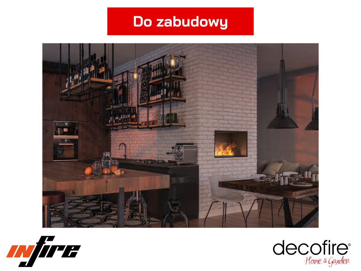 Kominek na parę wodną Infire Inside Invapo 800 Multicolor – model do zabudowy