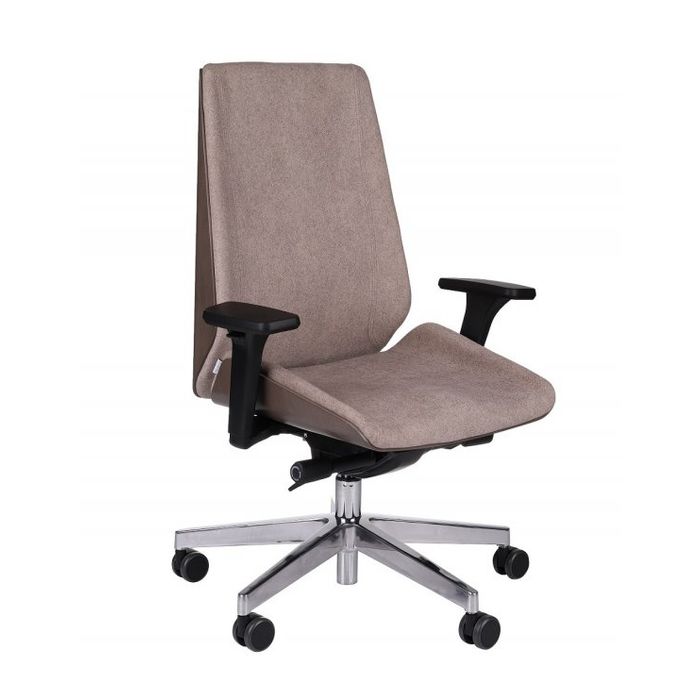 Grospol Fotel biurowy Moon Wood chrome tkanina Hygge - 8 kolorów