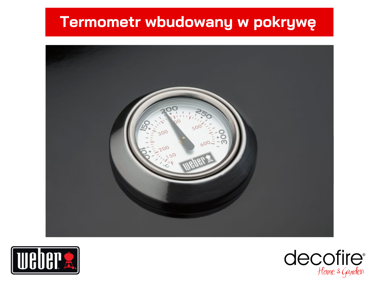 Praktyczny termometr wbudowany w pokrywę.