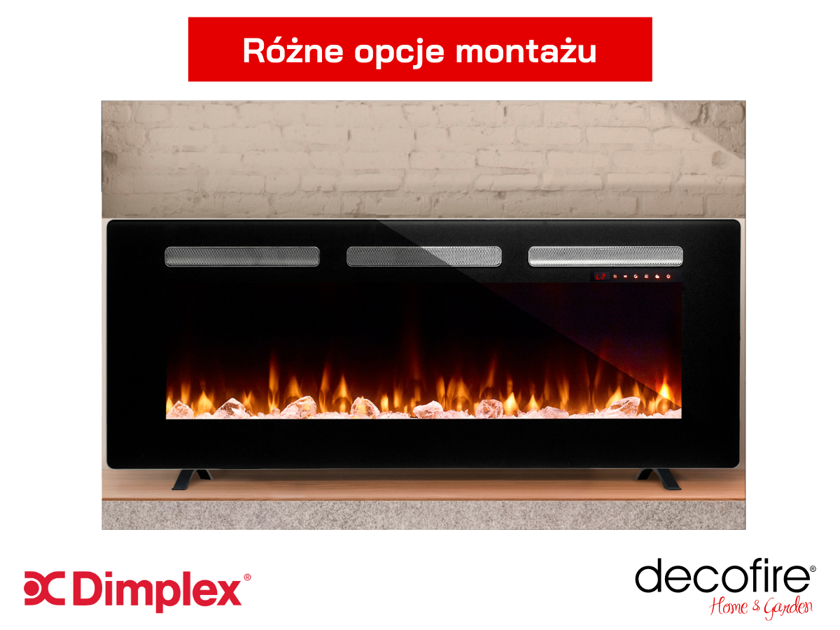 Kominek elektryczny Dimplex Sierra 48 zamontowany na blacie