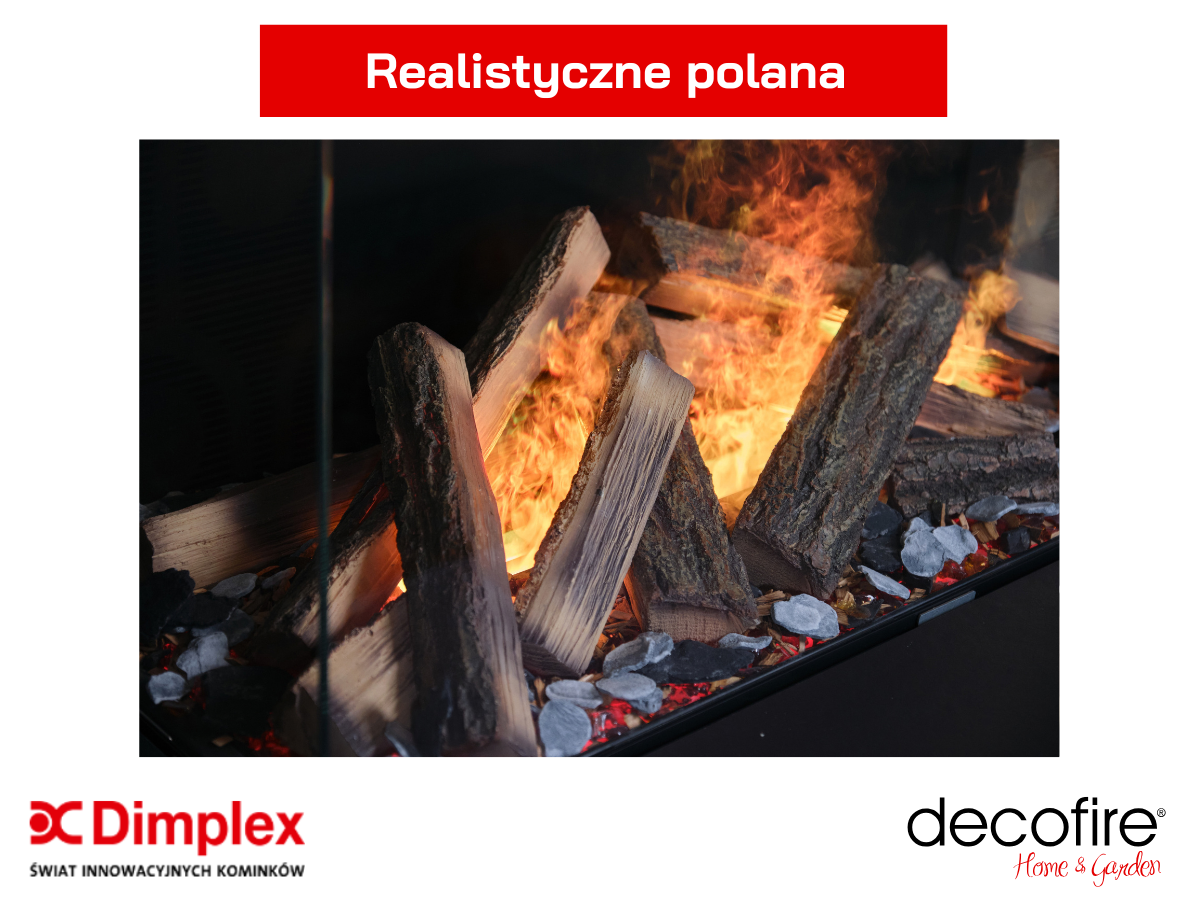 Dimplex kominek elektryczny e-MatriX 800-500 III – realistyczna dekoracja paleniska