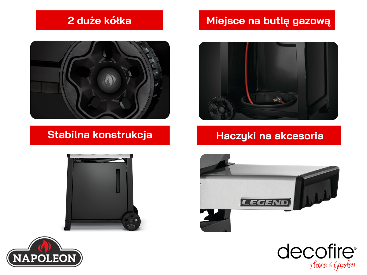Grill gazowy Napoleon Legend 425 SIB dodatkowe udogodnienia