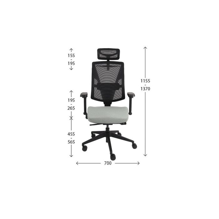 Grospol Fotel biurowy Futura 4 S Plus black tkanina Cura - 8 kolorów