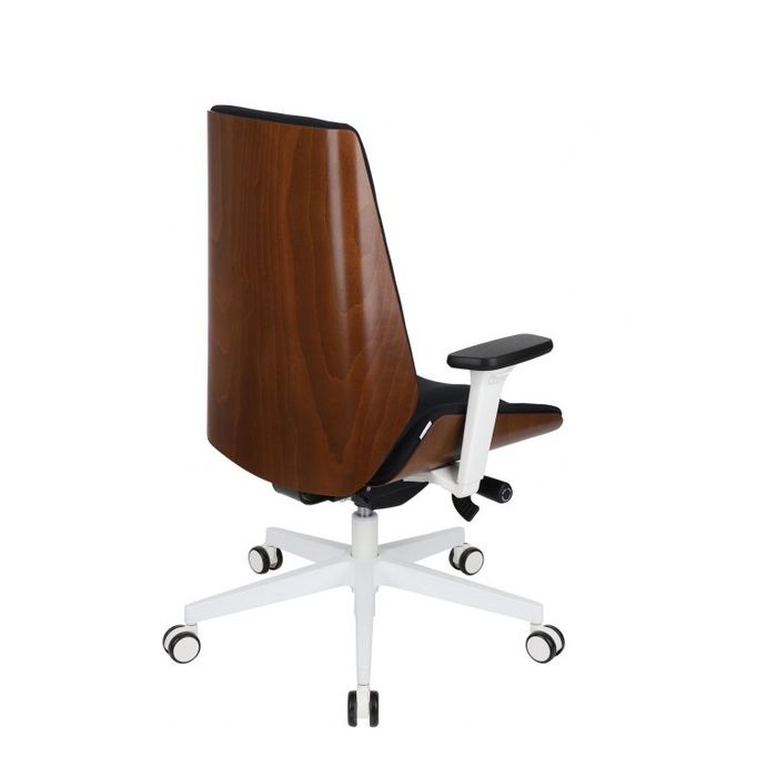 Grospol Fotel biurowy Moon Wood W white tkanina Hygge - 8 kolorów