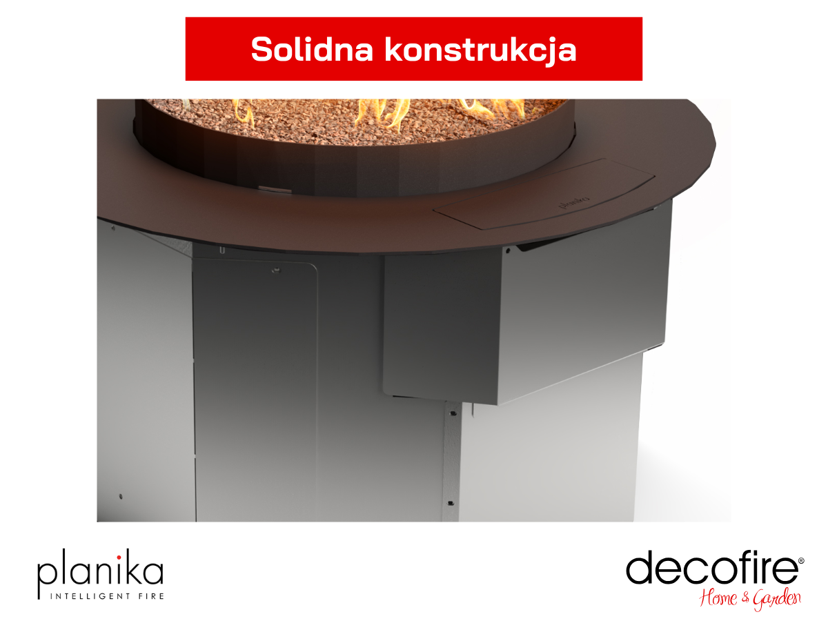 Biokominek zewnętrzny Planika Comet Outdoor – solidne wykonanie