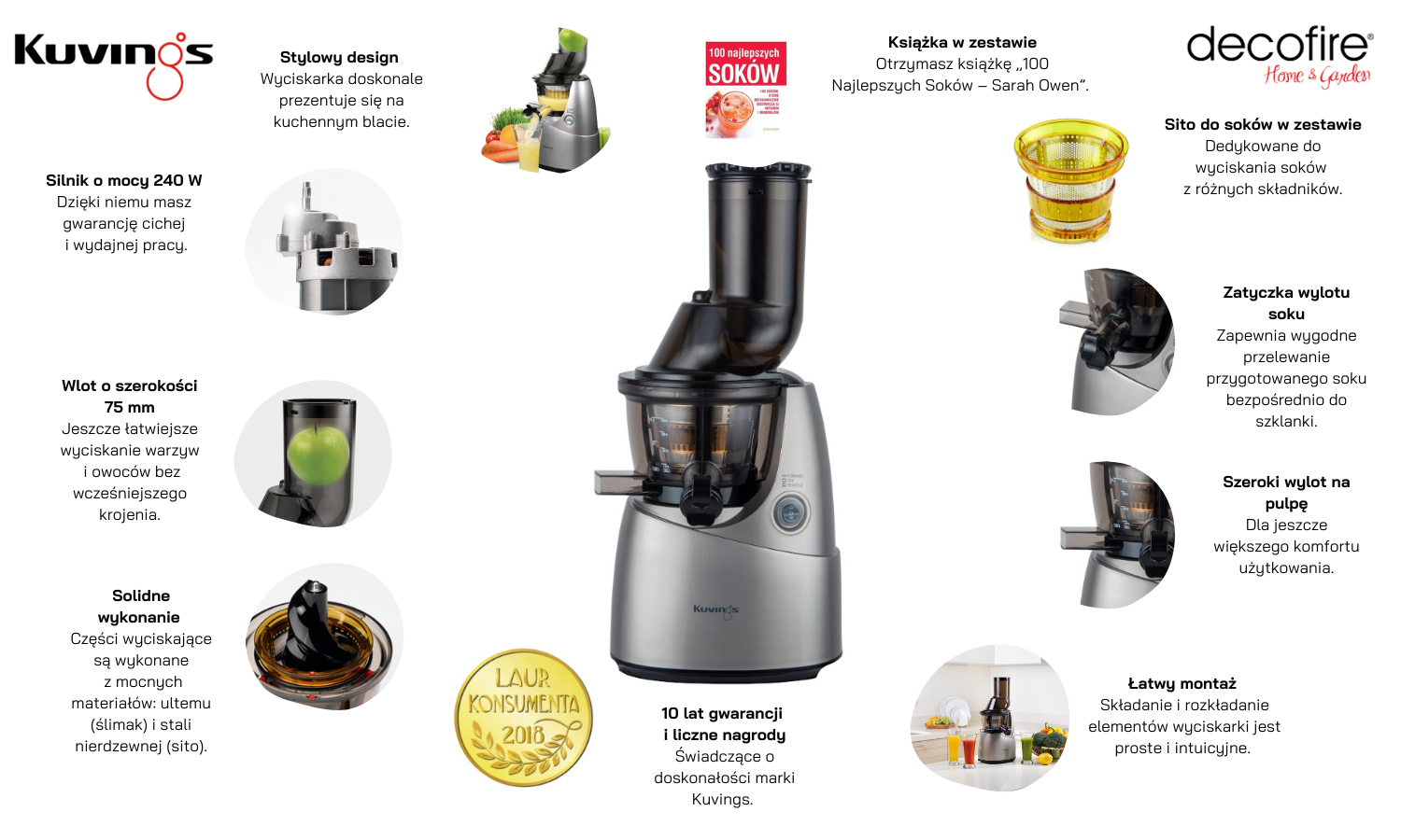 Wyciskarka wolnoobrotowa Kuvings B6000