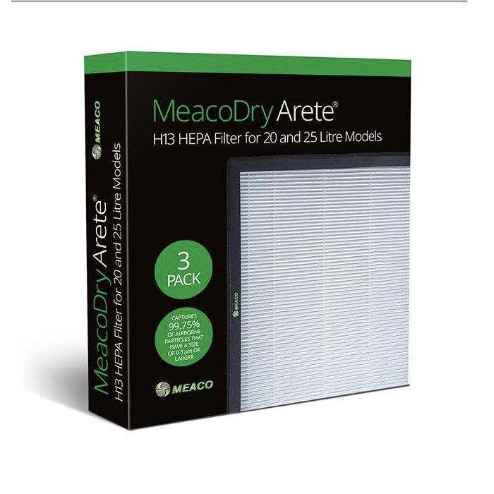 Meaco Filtry HEPA H13 do osuszaczy Arete One 20 / 25L- 3 szt.