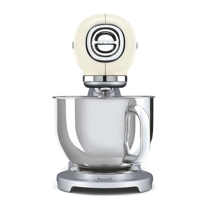 Mikser planetarny 50's style ze srebrną podstawą Kremowy 4,8L Smeg (SMF04CREU)
