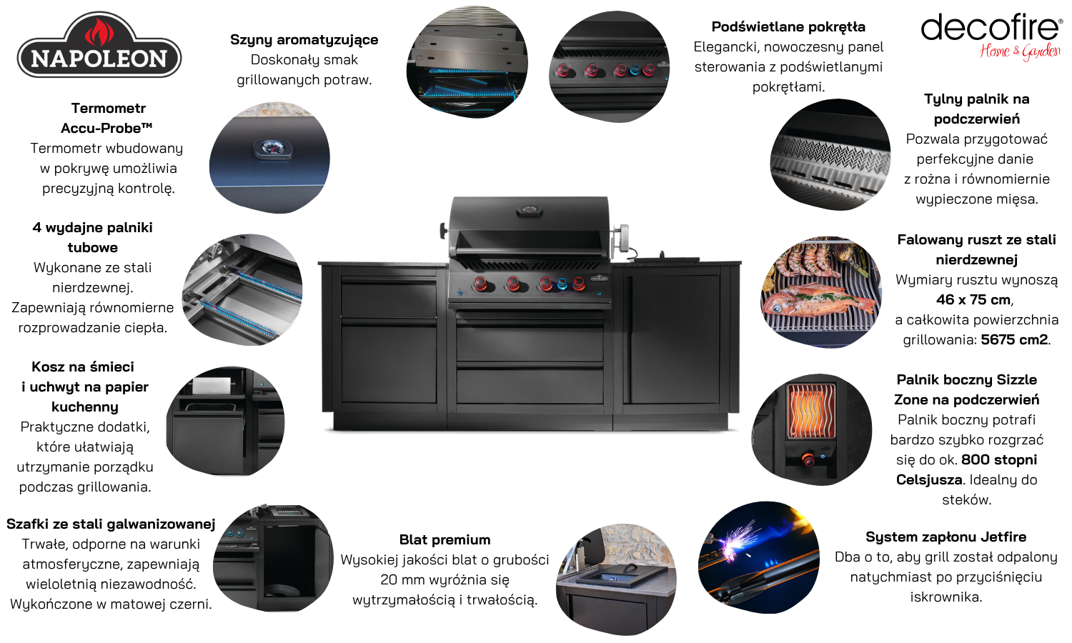 Kuchnia zewnętrzna grill gazowy OASIS™ 105, do zabudowy serii 700 32-calowy