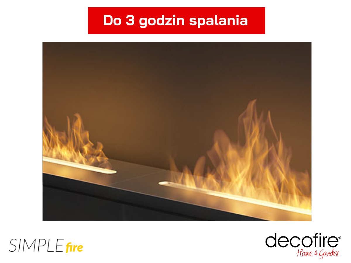 Biokominek Simple Fire FRAME 1800 czas palenia 3 godziny