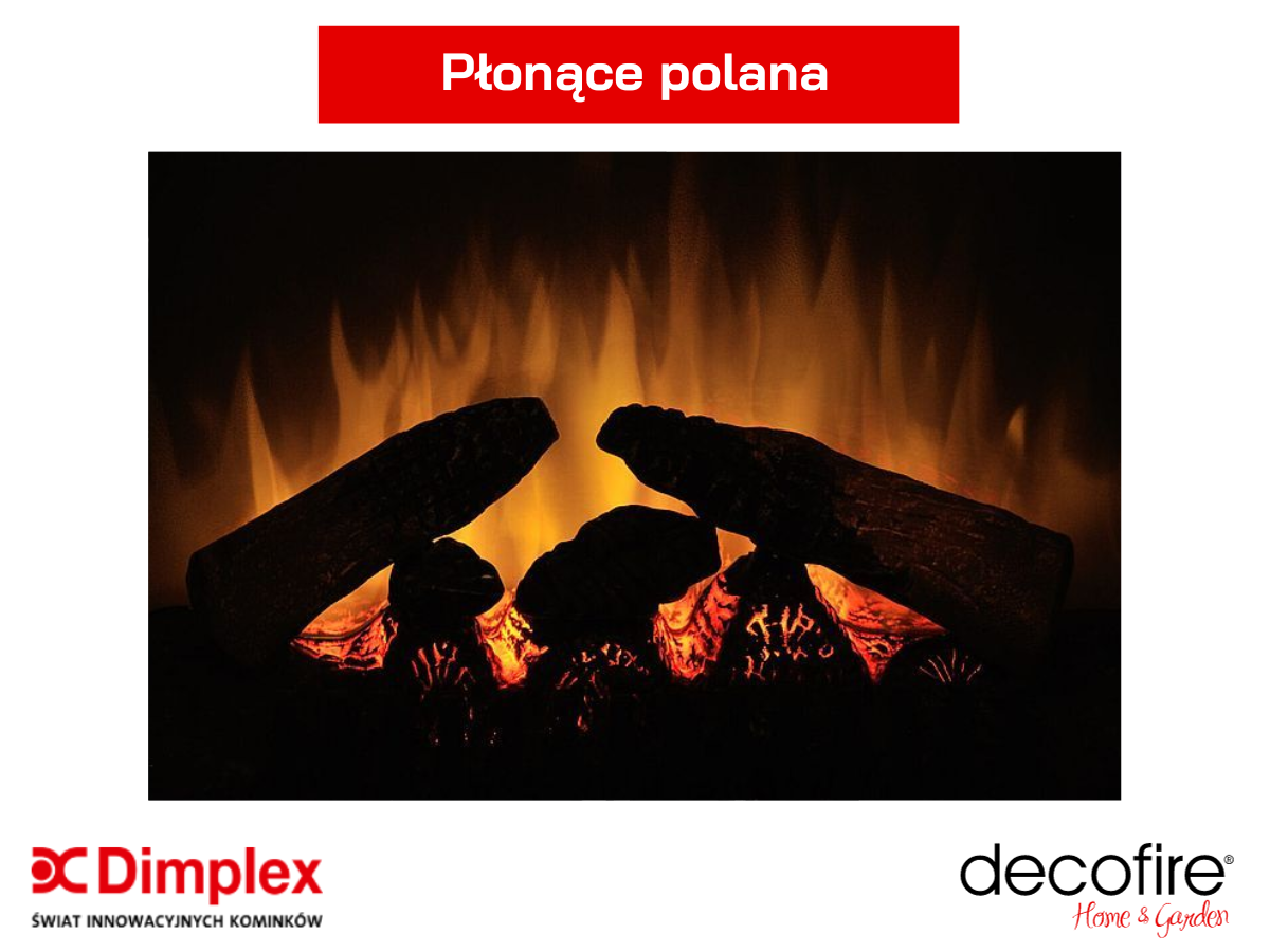 Dimplex kominek elektryczny Beethoven Antique – płonące polana