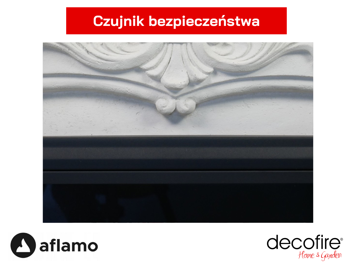 Kominek elektryczny Aflamo Palas czujnik bezpieczeństwa