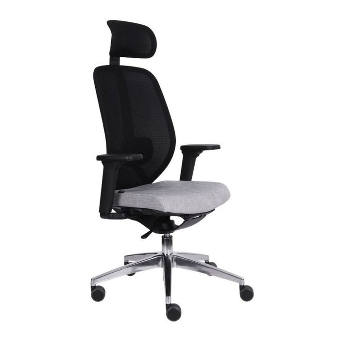 Grospol Ergonomiczny fotel biurowy 4U BS HD chrome tkanina Valencia - 12 kolorów