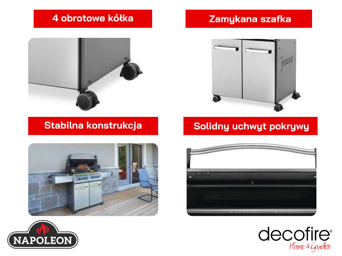 Grill gazowy Napoleon Prestige P500-3 RSIB na gaz ziemny dodatkowe udogodnienia