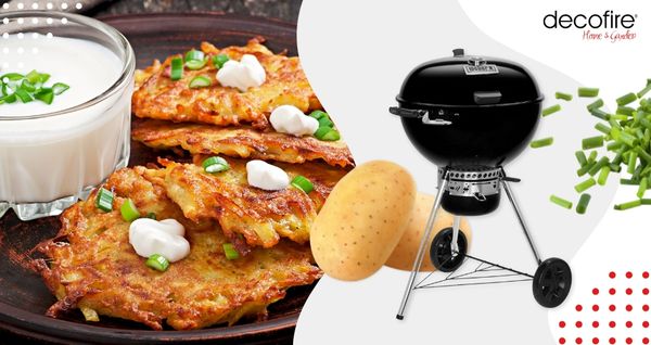 Grillowane placki ziemniaczane z sosem jogurtowo-szczypiorkowym