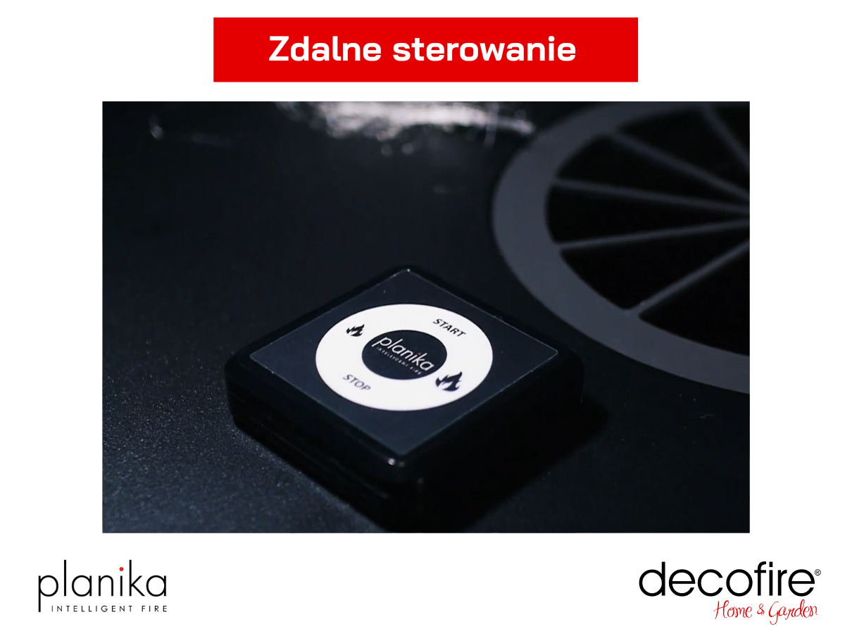Pilot do zdalnego sterowaia w biokkominku Planika Scandi