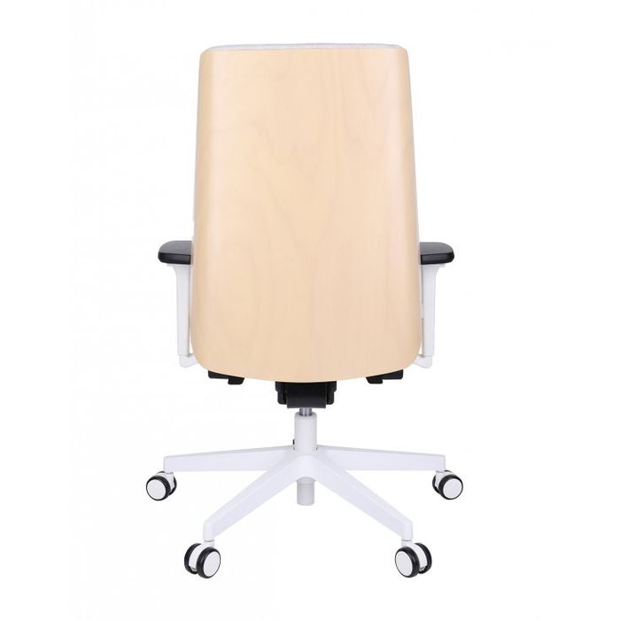 Grospol Fotel biurowy Moon Wood W white tkanina Medley - 12 kolorów