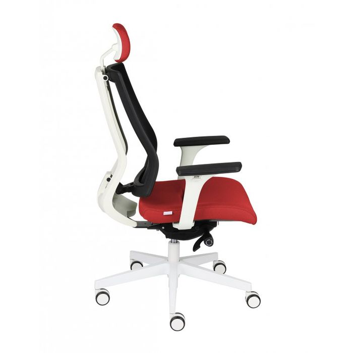 Grospol Fotel biurowy MaxPro WS HD white tkanina Hygge - 8 kolorów