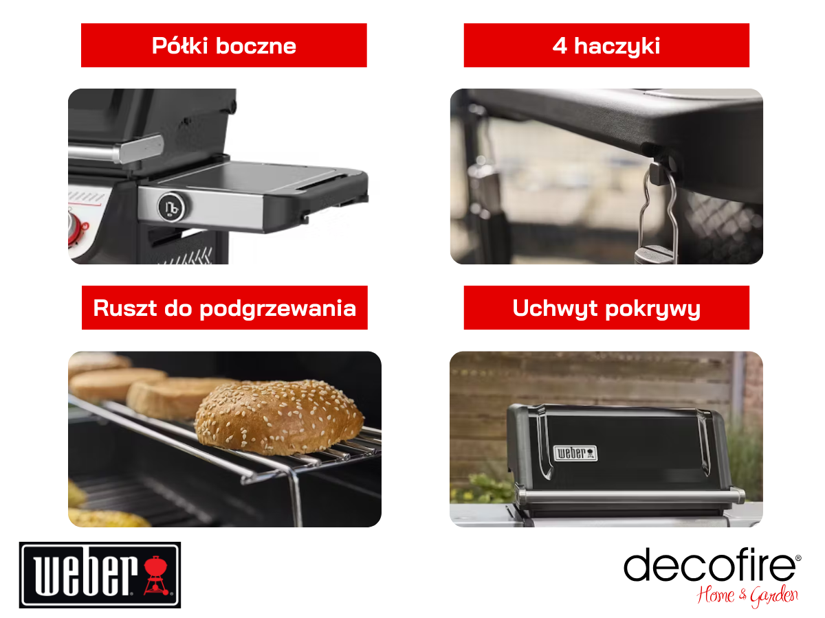 Dodatkowe udogodnienia w grillu gazowym Weber Spirit EP-335