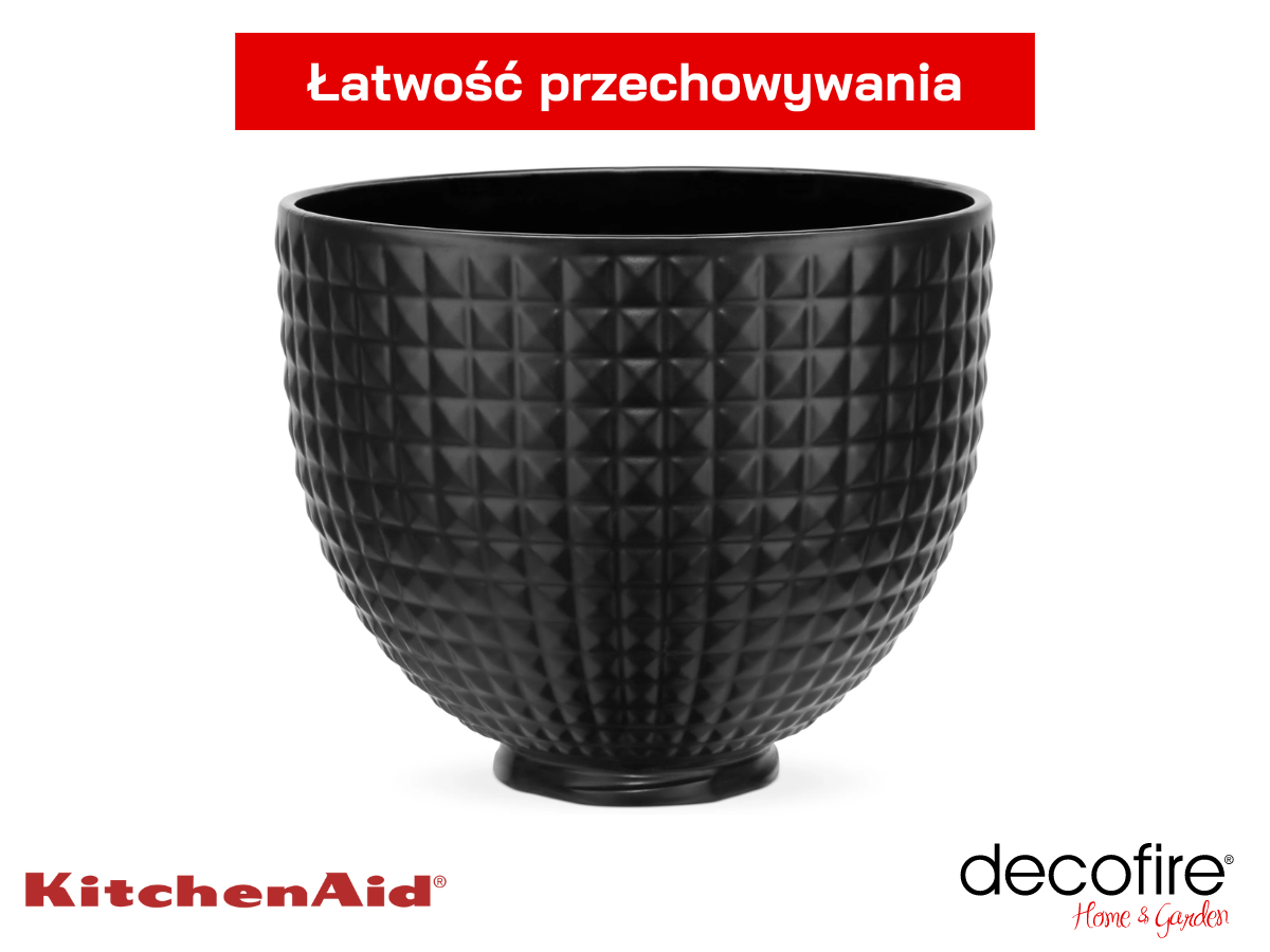 Brak rączki w dziezy ceramicznej Black Studded