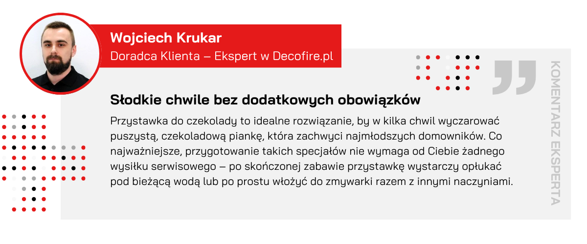 Przystawka do czekolad, jeszcze więcej smaku rada eksperta decofire