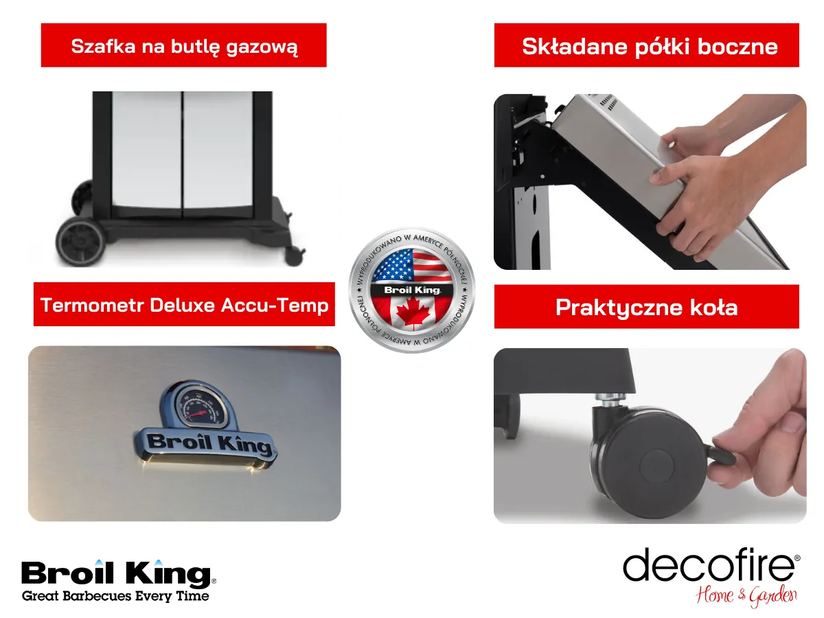 Dodatkowe udogodnienia w grillu gazowym Broil King Signet 390