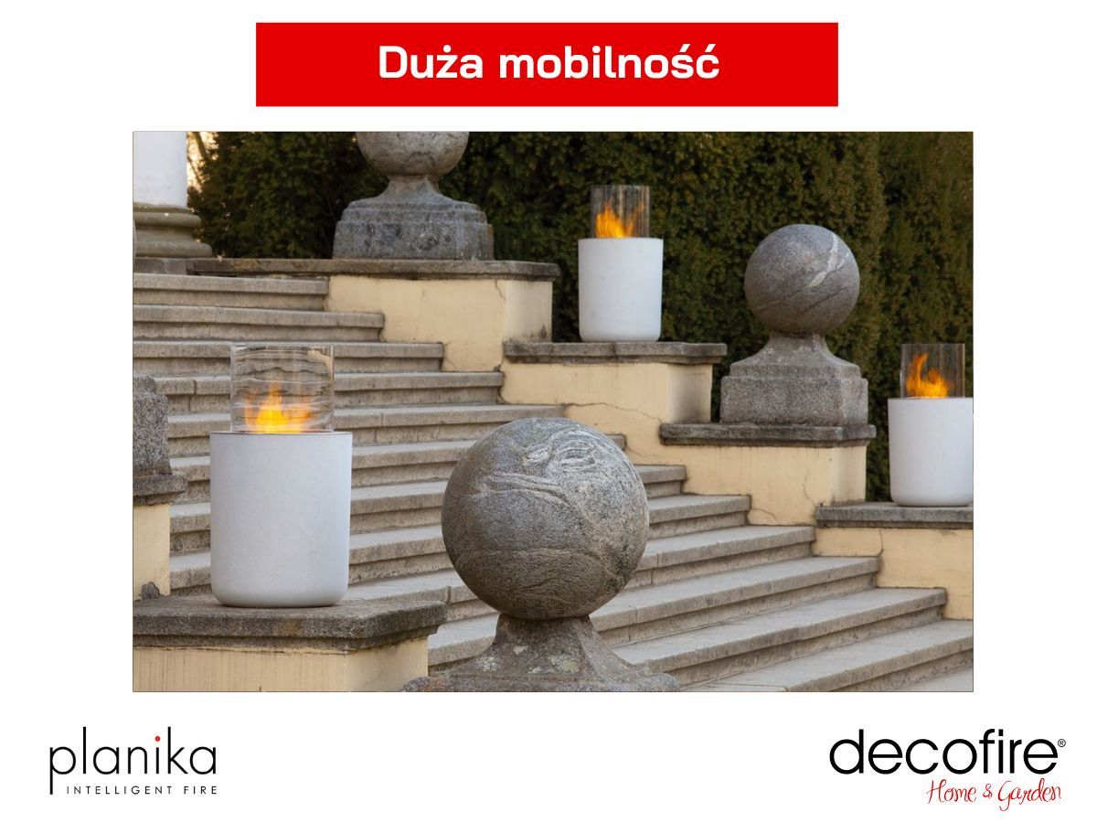 Biokominek Planika Jar Commerce – duża mobilność
