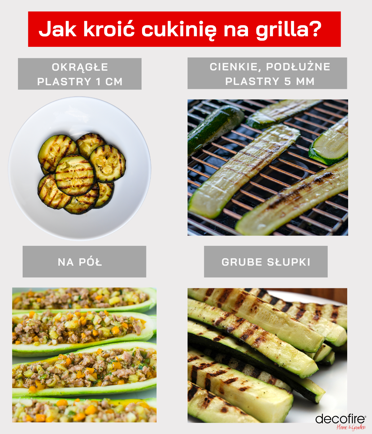 Jak kroić cukinię na grilla?