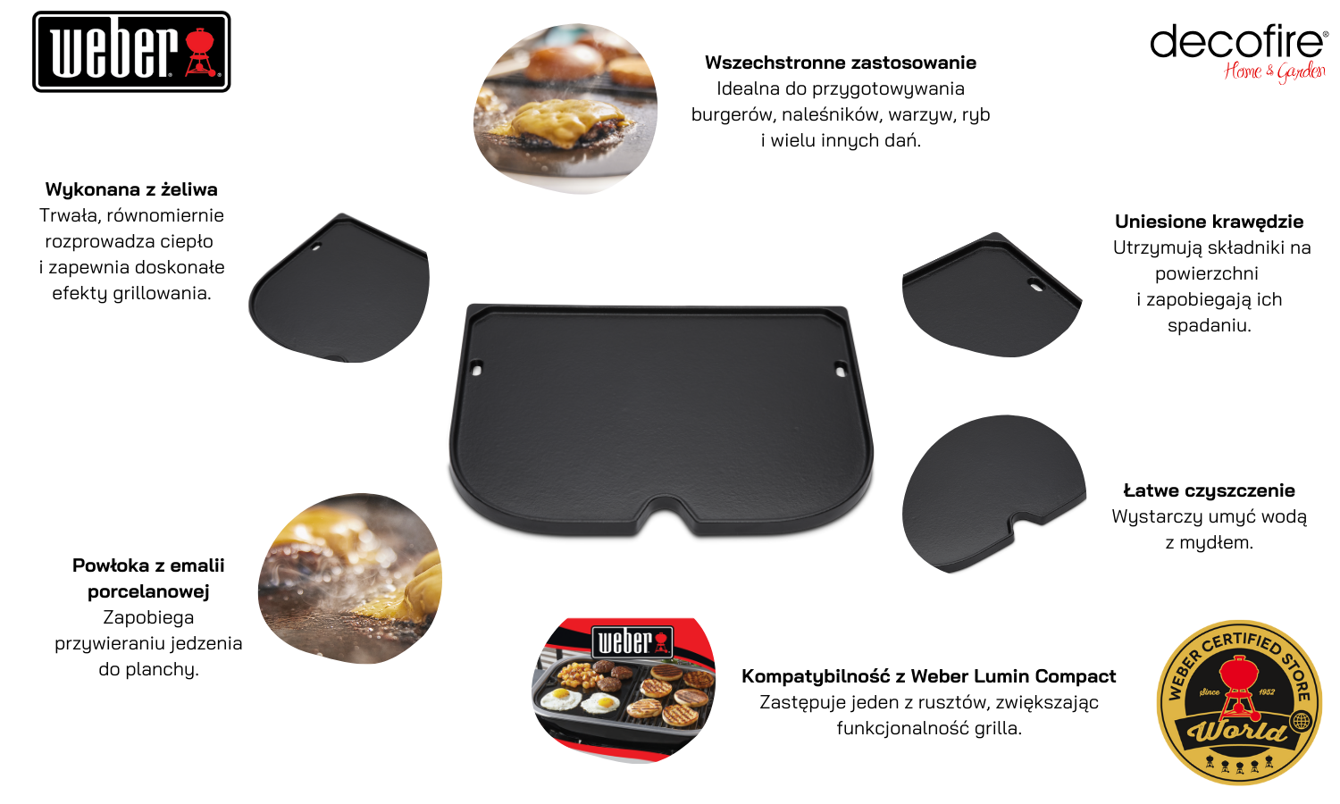 Płyta do grillowania do grilli elektrycznych Weber Lumin Compact