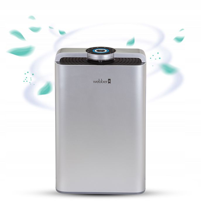 Oczyszczacz do 1500 zł z nawilżaczem - Webber AP9700 Wi-Fi Silver