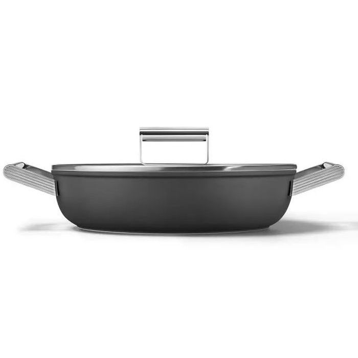 Patelnia głęboka 28 cm Czarny Smeg (CKFD2811BLM)