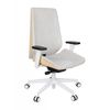Grospol Fotel biurowy Moon Wood W white tkanina Bondai - 8 kolorów